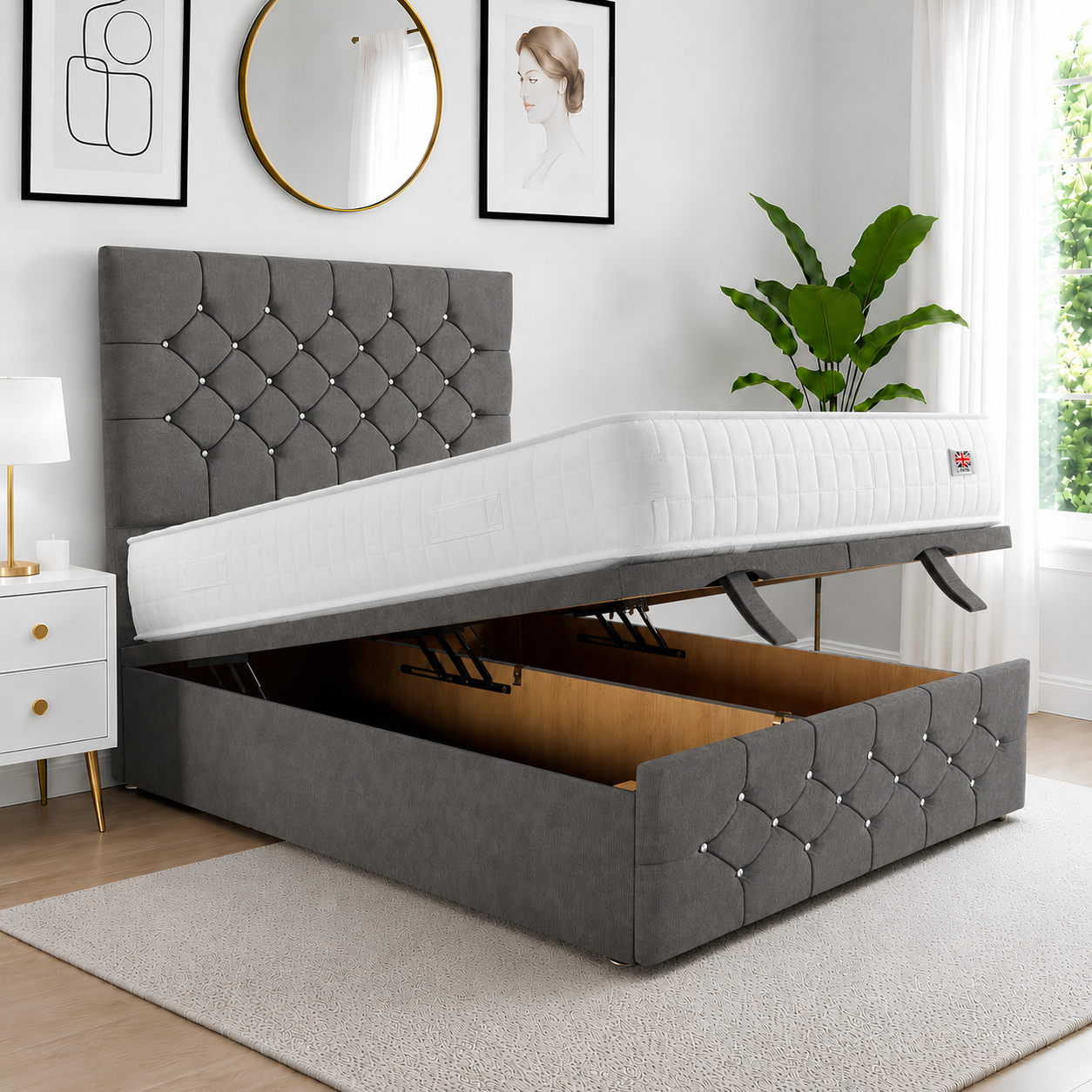 Knightsbridge-Chesterfield-Ottoman-Bed.png Knightsbridge Ottoman Divan Bed - Image 1