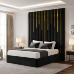 Knightsbridge Lumina Gold Stripe Bed