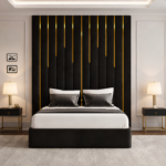 Knightsbridge Lumina Gold Stripe Bed - Image 2