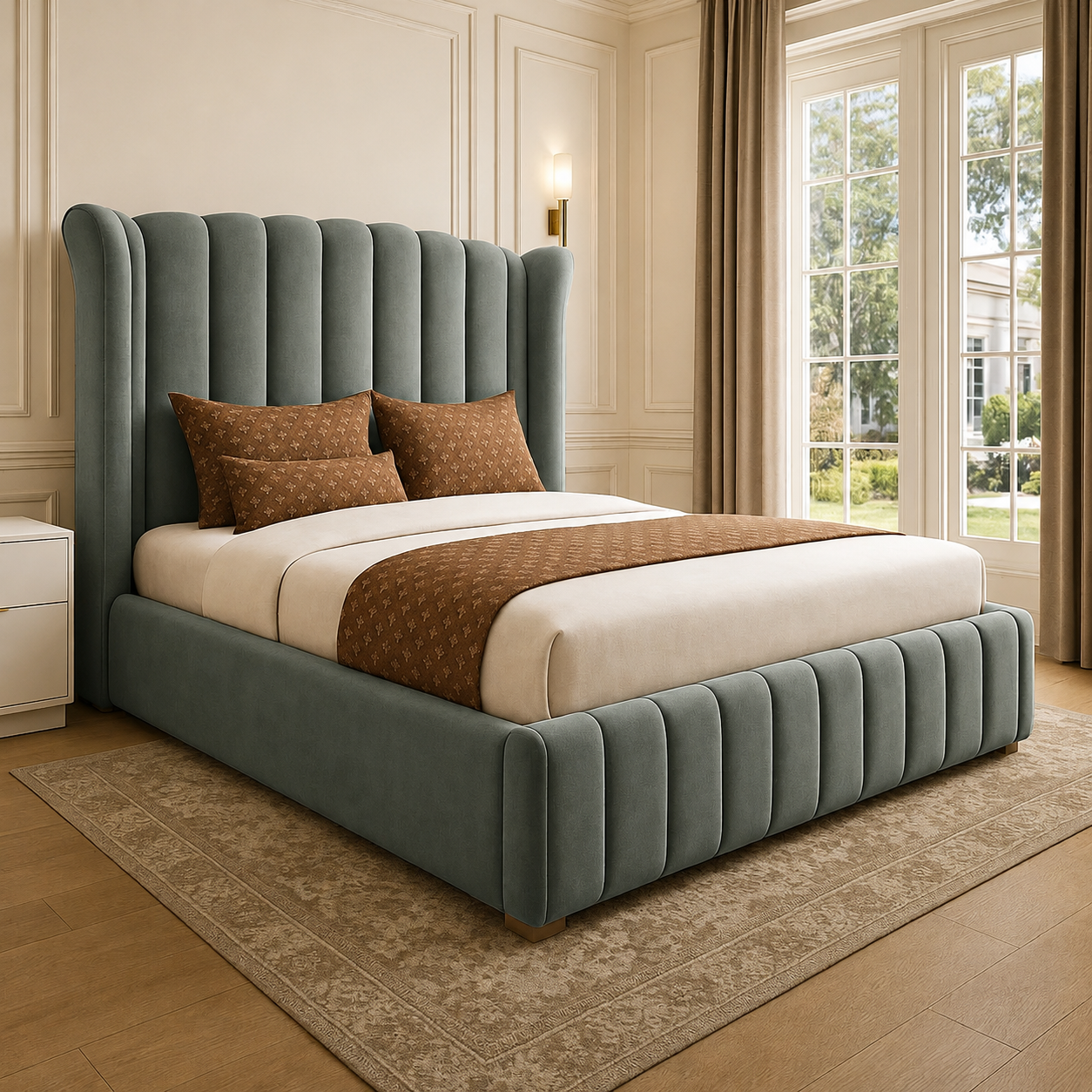 Modern-Matrix-Wing-Storage-Bed-Frame.png Matrix Wing Ottoman Bed Frame - Image 1
