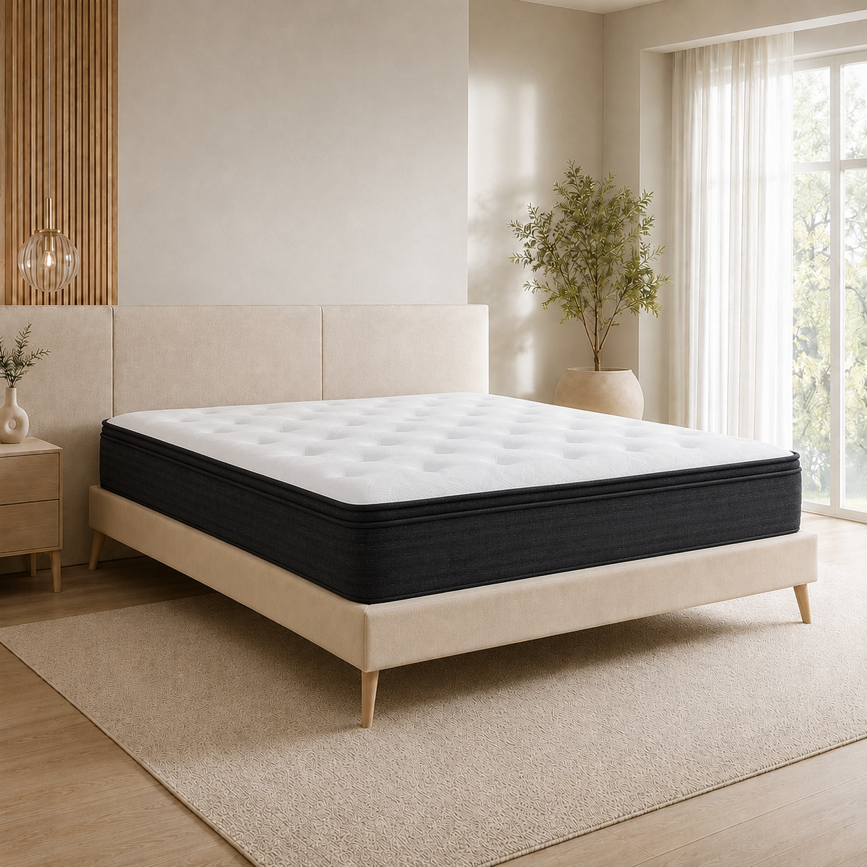cb0dcc5f-a246-4ccf-a04f-0427f10833f2.png The Rise Pro - Hybrid Mattress- Medium Firm - Image 1